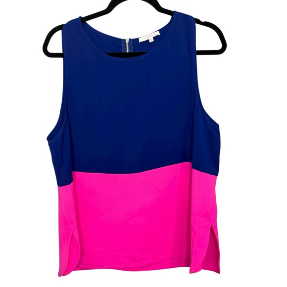 41 Hawthorn Tops - 41Hawthorne Colorblock Sleeveless Top - Blue and Pink Size XL